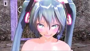 MMD Hatsune Miku rides Traffic Cone